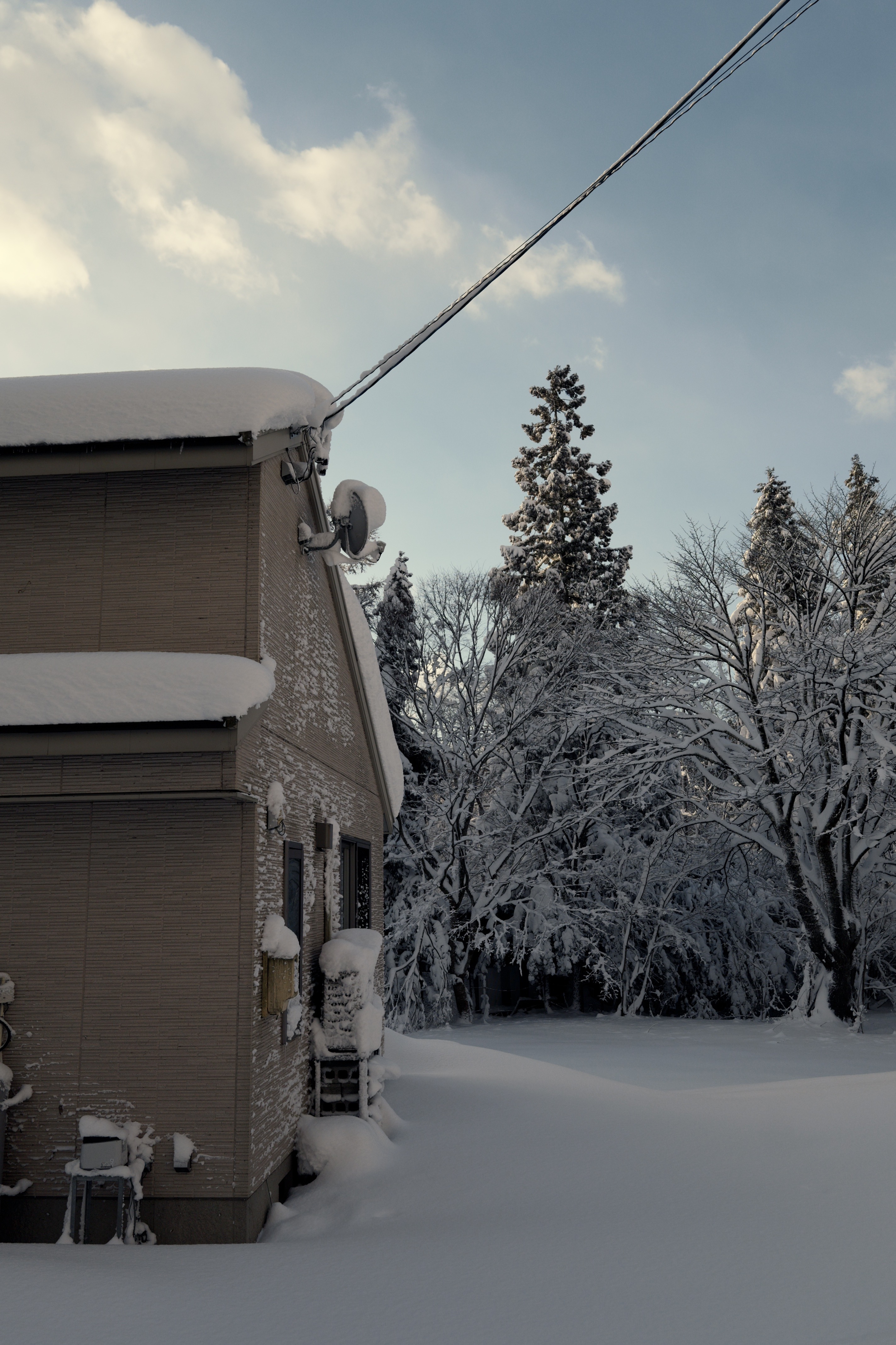 House exterior in winter